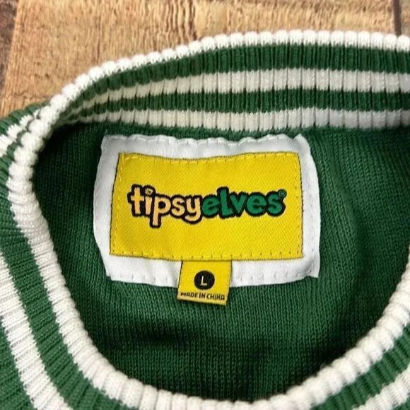 Tipsy Elves Ugly Christmas Sweater - Gingerbread Nightmare Sweater Sz L - Picture 5 of 8